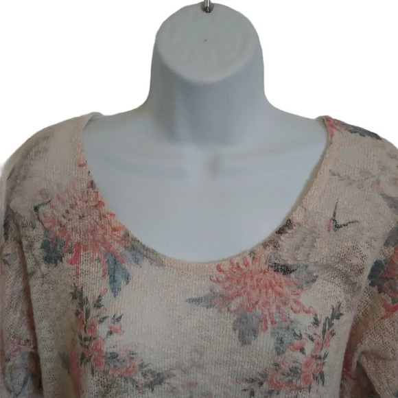 Ginger G Knit High Low Shirt, Floral, M - Picture 2 of 9